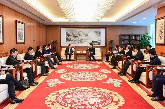 舒印彪鄧建玲會見中國能建董事長汪建平、總經理丁焰章