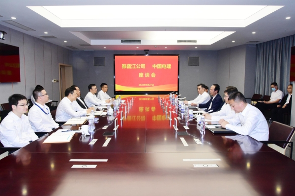 丁焰章與雅礱江公司黨委書記、董事長祁寧春座談