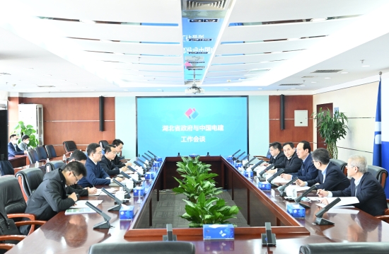 中國電建黨委書記、董事長丁焰章與湖北省副省長盛閱春會談