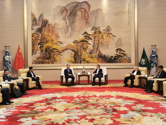 中國電建黨委書記、董事長丁焰章拜會中央政府駐澳門聯絡辦公室副主任黃柳權