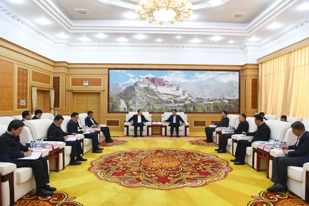 大唐集團(tuán)黨組書(shū)記鄒磊拜會(huì)西藏自治區(qū)黨委書(shū)記王君正、自治區(qū)主席嚴(yán)金海