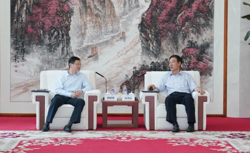 中國能建黨委副書記、總經(jīng)理孫洪水與郴州市委副書記、市長闞保勇會談