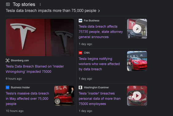 特斯拉“大規(guī)?！睌?shù)據(jù)泄露事件，原因查明