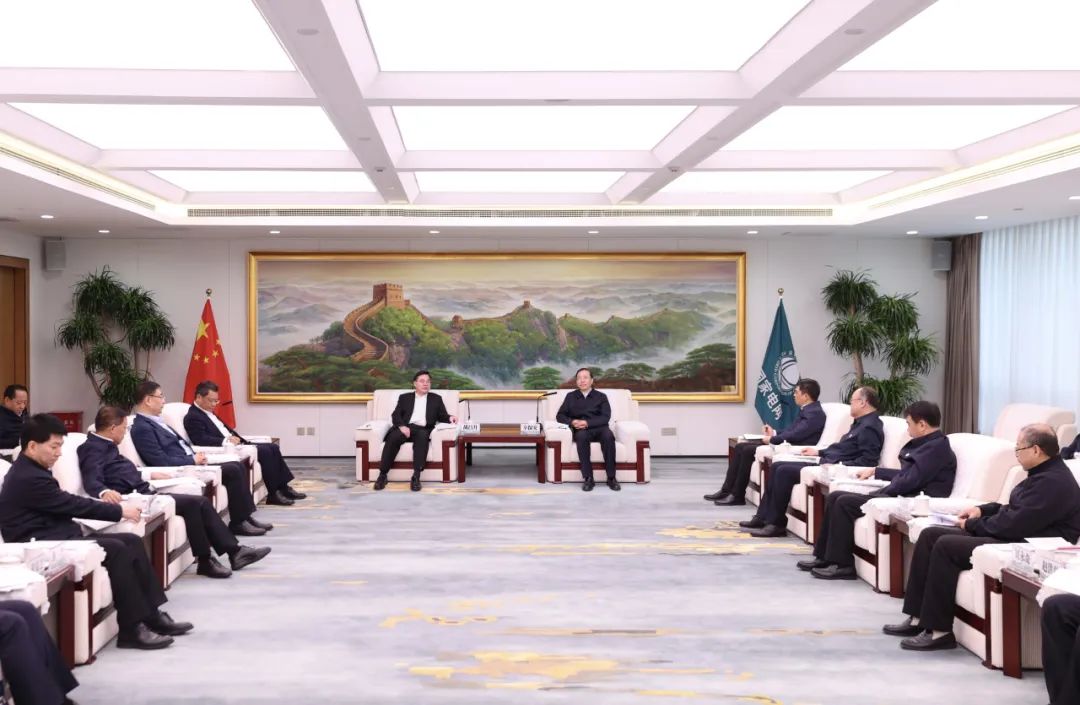 國家電網(wǎng)公司董事長辛保安與甘肅省委書記胡昌升、省長任振鶴會談