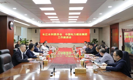 中國電建黨委書記、董事長丁焰章與長江水利委員會黨組書記、主任劉冬順會談