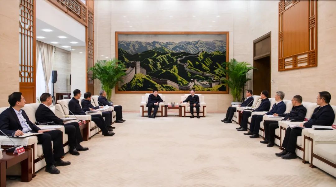 大唐集團(tuán)董事長(zhǎng)、黨組書(shū)鄒磊與國(guó)家電網(wǎng)董事長(zhǎng)、黨組書(shū)記張智剛會(huì)談
