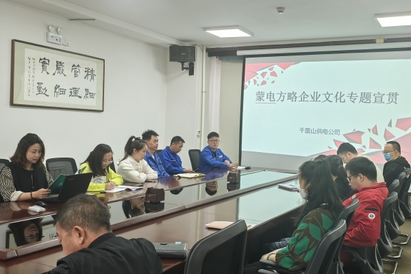 內(nèi)蒙古烏海千里山供電公司開展理論宣貫學(xué)習(xí)，凝聚全員奮進力量