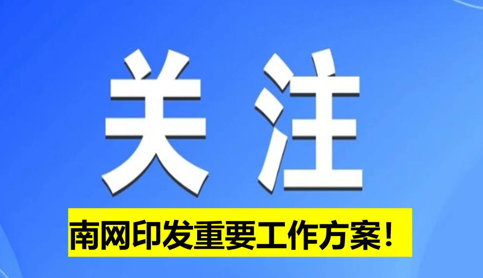 南網(wǎng)印發(fā)重要工作方案！